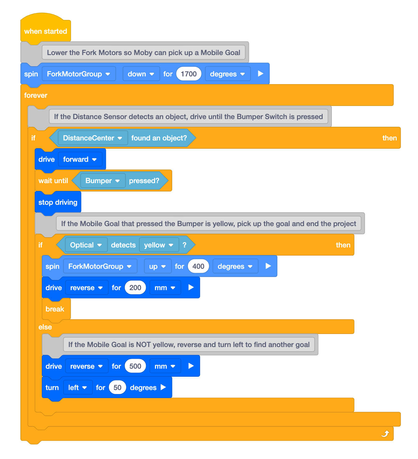 Tips for Coding Moby VEX Education